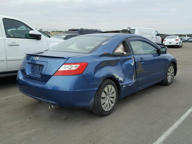 2HGFG12896H562614 - 2006 HONDA CIVIC EX BLUE photo 4