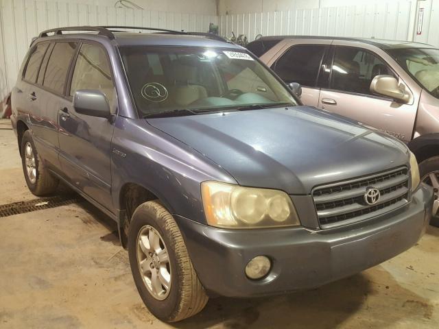 JTEGF21A520029962 - 2002 TOYOTA HIGHLANDER BLUE photo 1