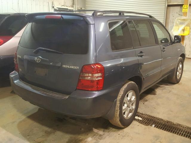 JTEGF21A520029962 - 2002 TOYOTA HIGHLANDER BLUE photo 4