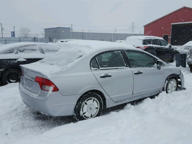 2HGFA16439H027629 - 2009 HONDA CIVIC DX-G SILVER photo 4