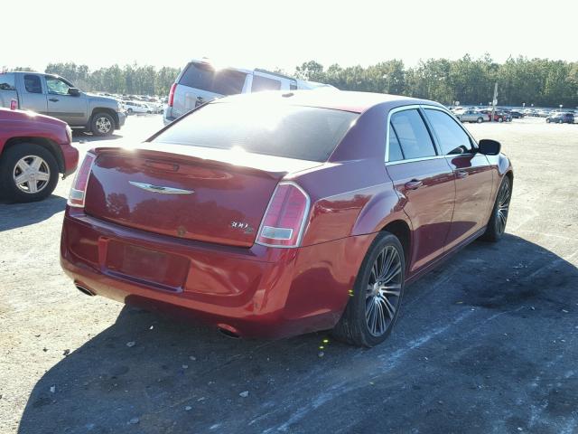 2C3CCABG0DH587018 - 2013 CHRYSLER 300 V6 RED photo 4