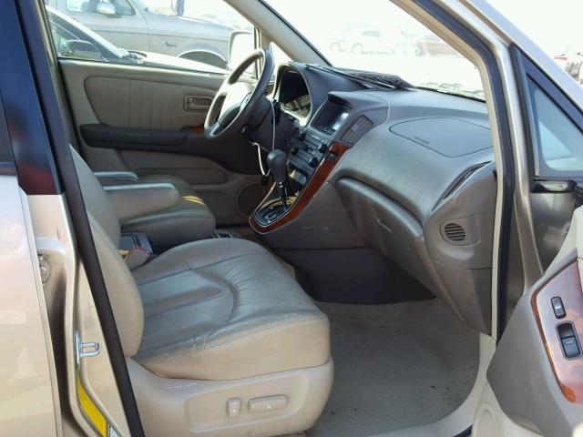 JT6HF10U0X0085434 - 1999 LEXUS RX 300 GOLD photo 5