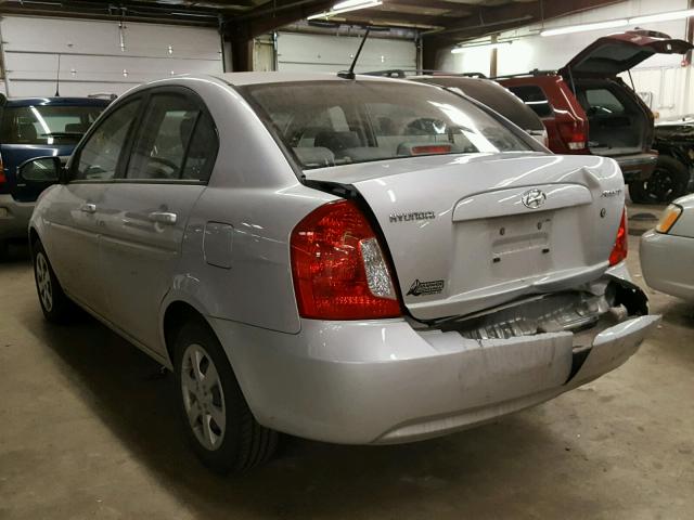 KMHCN46C38U234270 - 2008 HYUNDAI ACCENT GLS SILVER photo 3