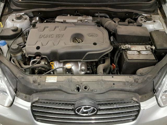 KMHCN46C38U234270 - 2008 HYUNDAI ACCENT GLS SILVER photo 7