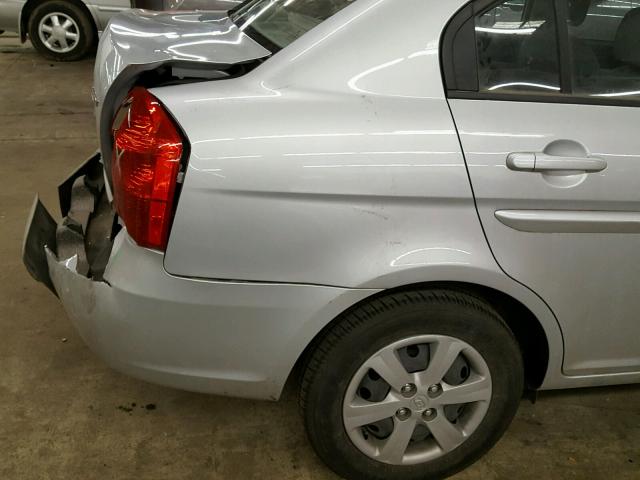 KMHCN46C38U234270 - 2008 HYUNDAI ACCENT GLS SILVER photo 9