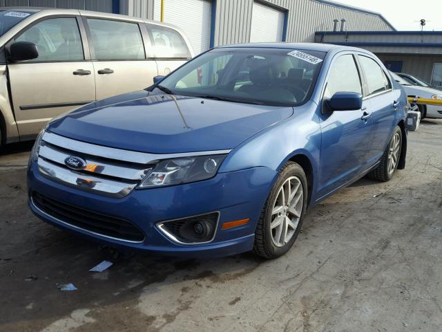 3FAHP0JAXAR266946 - 2010 FORD FUSION SEL BLUE photo 2