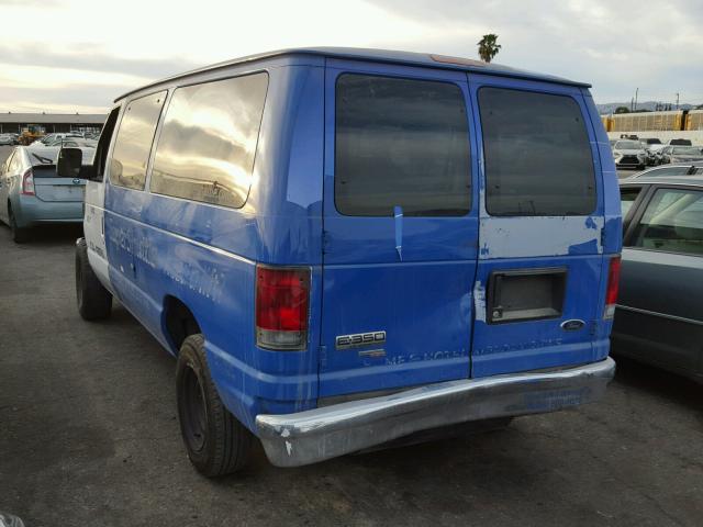 1FBNE3BL2CDB16298 - 2012 FORD ECONOLINE BLUE photo 3