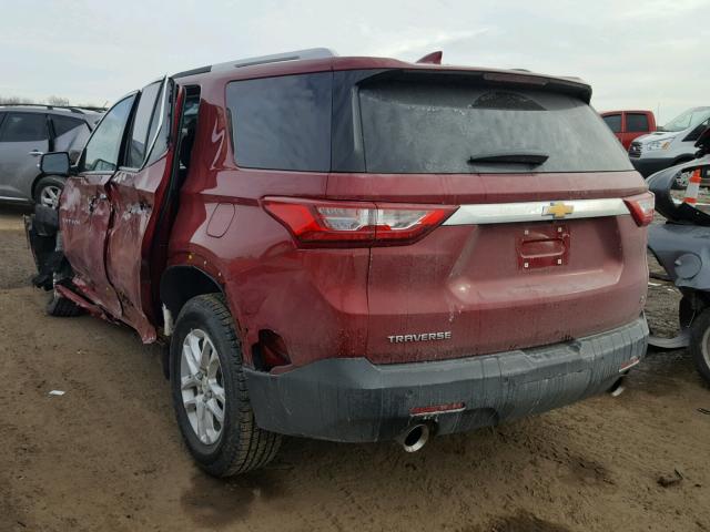 1GNERGKW4JJ125544 - 2018 CHEVROLET TRAVERSE L RED photo 3