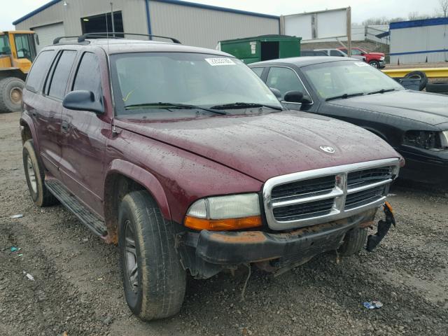 1B4HS48N32F155286 - 2002 DODGE DURANGO SL MAROON photo 1