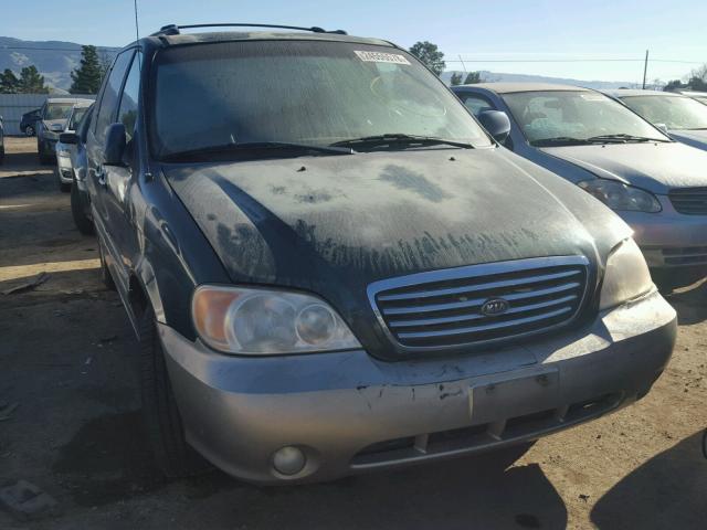 KNDUP131836372789 - 2003 KIA SEDONA EX GREEN photo 1