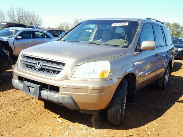 2HKYF18553H600348 - 2003 HONDA PILOT EXL GOLD photo 2