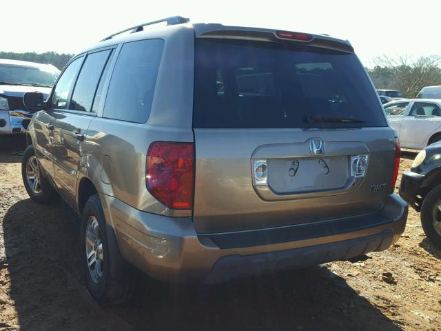 2HKYF18553H600348 - 2003 HONDA PILOT EXL GOLD photo 3