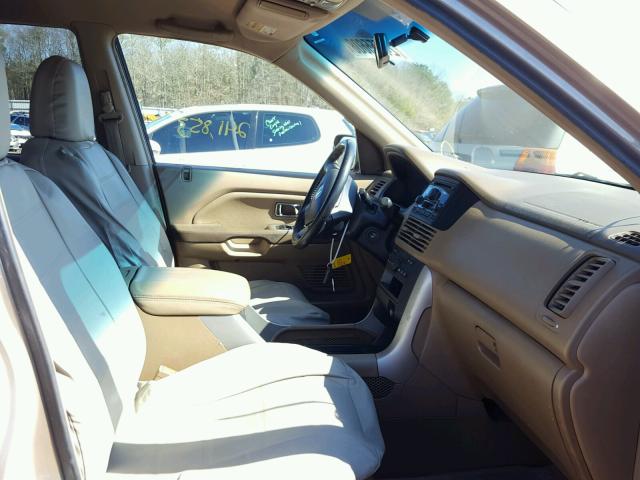 2HKYF18553H600348 - 2003 HONDA PILOT EXL GOLD photo 5