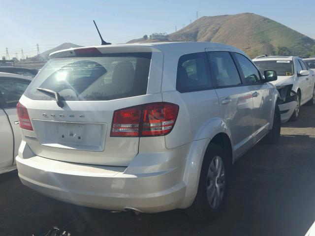 3C4PDCAB6ET100912 - 2014 DODGE JOURNEY SE WHITE photo 4