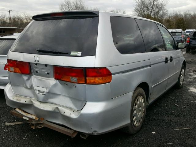 5FNRL18524B095690 - 2004 HONDA ODYSSEY LX SILVER photo 4