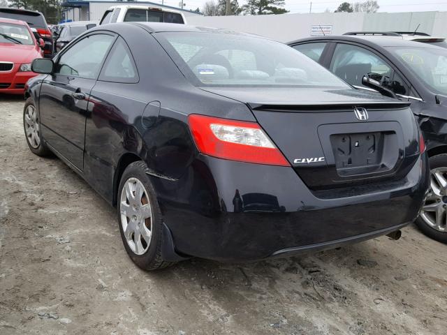 2HGFG1B69BH508075 - 2011 HONDA CIVIC LX BLACK photo 3