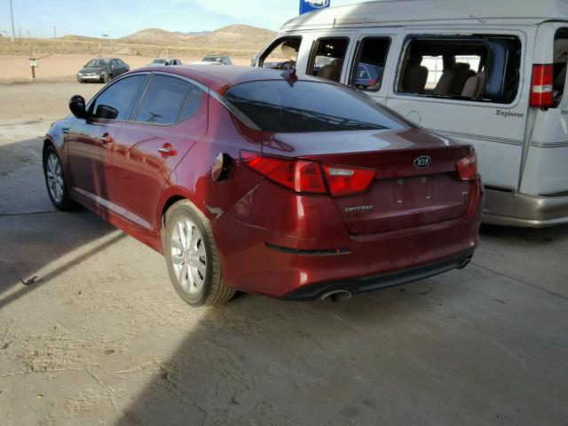 5XXGM4A76FG425154 - 2015 KIA OPTIMA LX RED photo 3