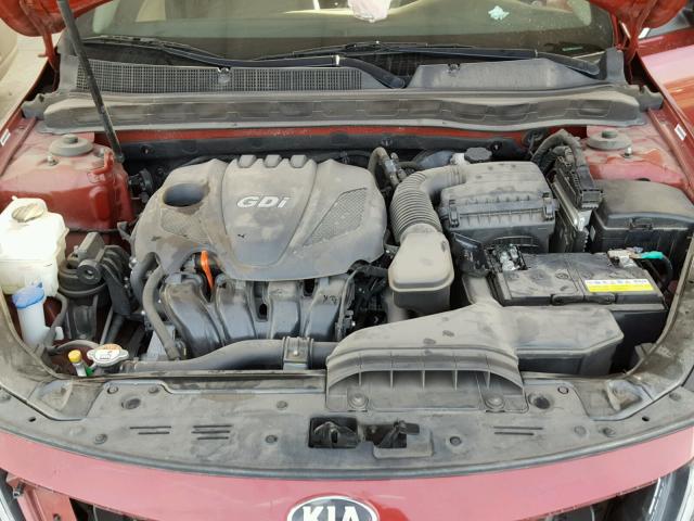 5XXGM4A76FG425154 - 2015 KIA OPTIMA LX RED photo 7