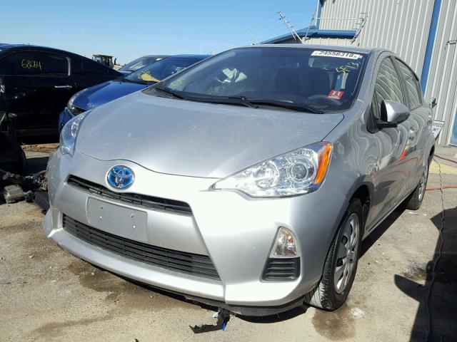 JTDKDTB38D1051140 - 2013 TOYOTA PRIUS C SILVER photo 2