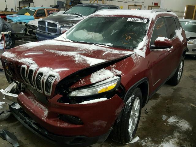 1C4PJMCS5HW622893 - 2017 JEEP CHEROKEE L RED photo 2