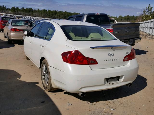 JNKBV61F98M266202 - 2008 INFINITI G35 WHITE photo 3