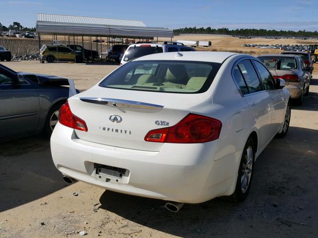 JNKBV61F98M266202 - 2008 INFINITI G35 WHITE photo 4