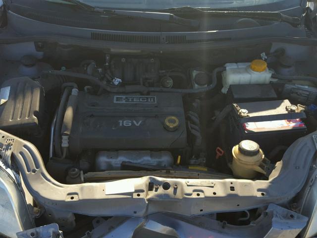 KL1TD56627B074357 - 2007 CHEVROLET AVEO BASE Մոխրագույն լուսանկար 7