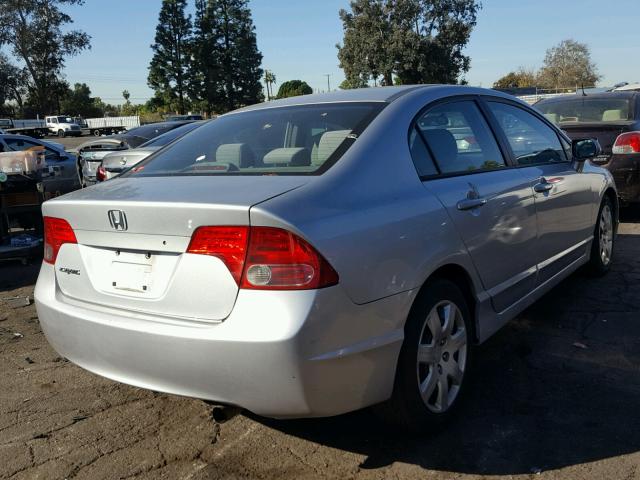 2HGFA16578H357765 - 2008 HONDA CIVIC LX SILVER photo 4