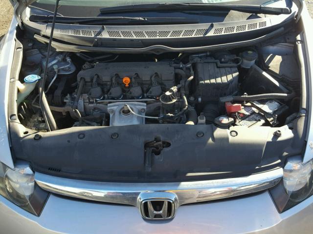 2HGFA16578H357765 - 2008 HONDA CIVIC LX SILVER photo 7