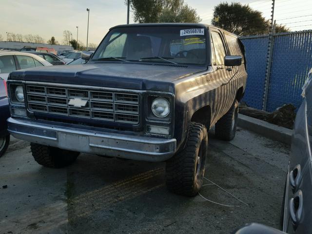 CKLT89Z198031 - 1979 CHEVROLET BLAZER BLUE photo 2