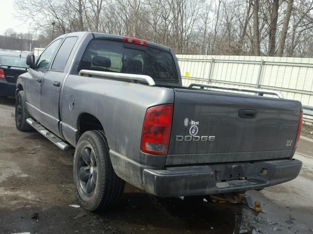 1D7HA18DX4S577907 - 2004 DODGE RAM 1500 S GRAY photo 3