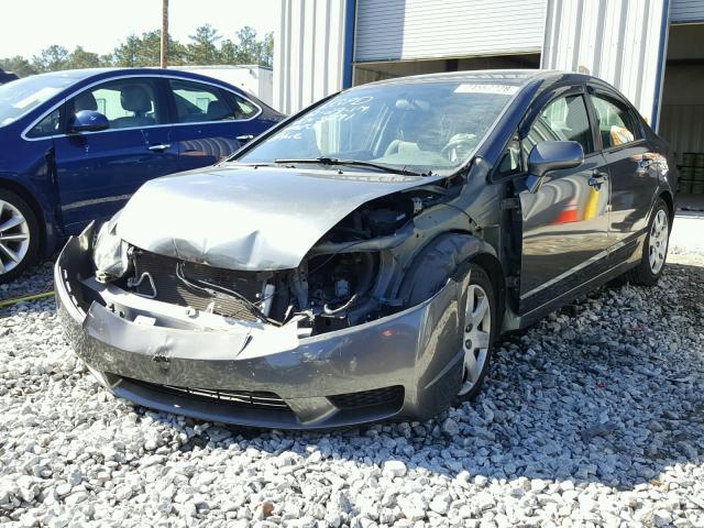 2HGFA1F50AH545291 - 2010 HONDA CIVIC LX GRAY photo 2