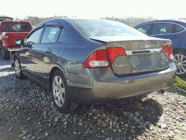 2HGFA1F50AH545291 - 2010 HONDA CIVIC LX GRAY photo 3