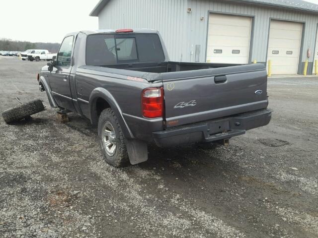 1FTYR11U85PA70344 - 2005 FORD RANGER GRAY photo 3