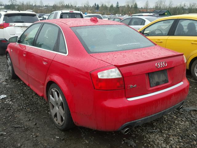 WAUPL68E74A168241 - 2004 AUDI S4 GRAY photo 3