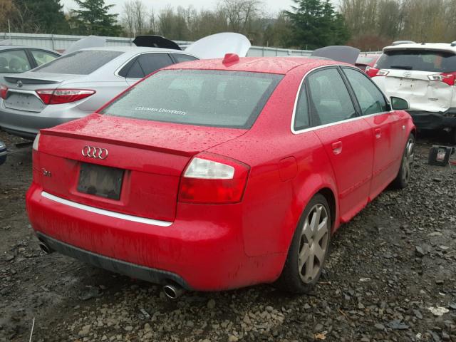 WAUPL68E74A168241 - 2004 AUDI S4 GRAY photo 4