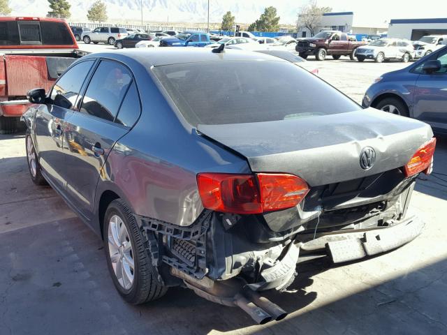 3VWDX7AJXBM349824 - 2011 VOLKSWAGEN JETTA SE GRAY photo 3