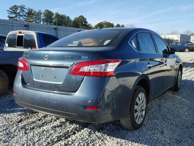 3N1AB7AP4FY275665 - 2015 NISSAN SENTRA S BLUE photo 4