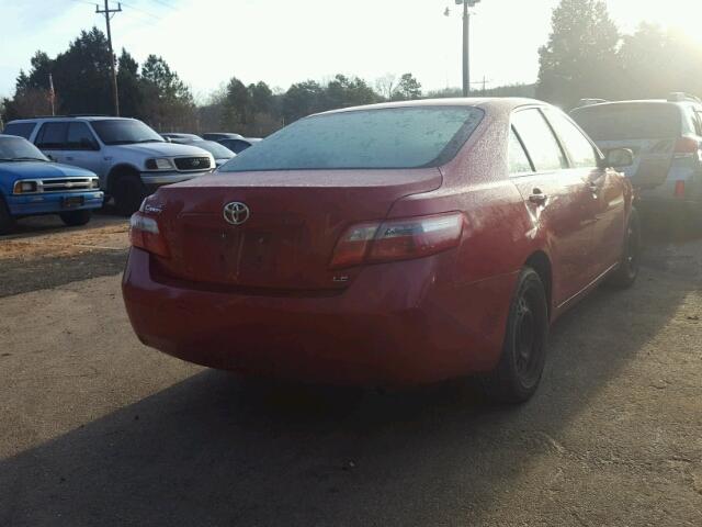 4T1BE46K68U241698 - 2008 TOYOTA CAMRY CE RED photo 4