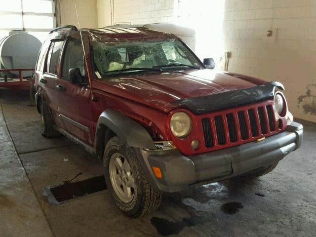 1J4GL48K86W107946 - 2006 JEEP LIBERTY SP RED photo 1