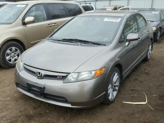 2HGFA55568H711090 - 2008 HONDA CIVIC SI GRAY photo 2