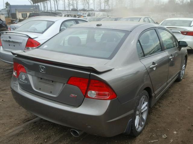 2HGFA55568H711090 - 2008 HONDA CIVIC SI GRAY photo 4