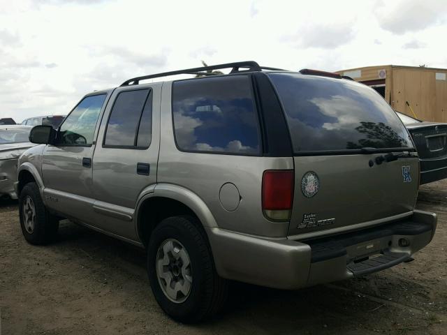 1GNDT13X04K135407 - 2004 CHEVROLET BLAZER BEIGE photo 3