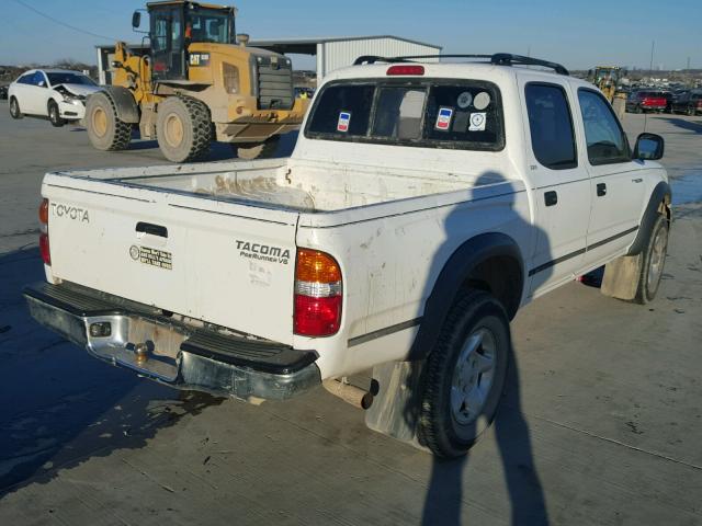 5TEGN92N32Z105549 - 2002 TOYOTA TACOMA DOU WHITE photo 4