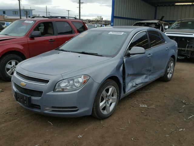 1G1ZH57BX9F159972 - 2009 CHEVROLET MALIBU 1LT BLUE photo 2