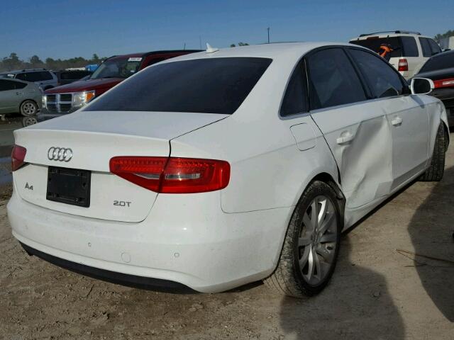 WAUEFAFL6DA063225 - 2013 AUDI A4 PREMIUM WHITE photo 4