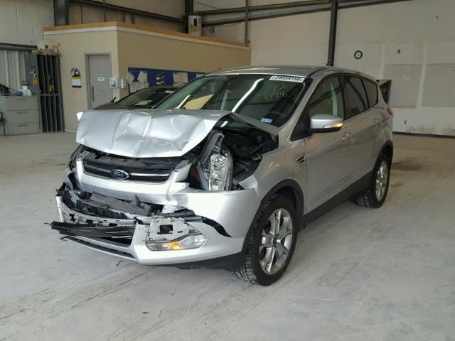 1FMCU0H94DUC72078 - 2013 FORD ESCAPE SEL SILVER photo 2