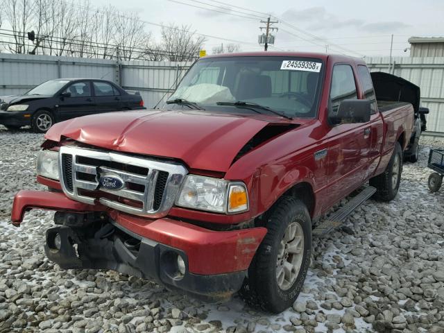 1FTLR4FE1BPA10317 - 2011 FORD RANGER SUP MAROON photo 2