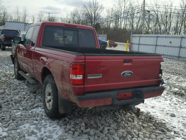 1FTLR4FE1BPA10317 - 2011 FORD RANGER SUP MAROON photo 3