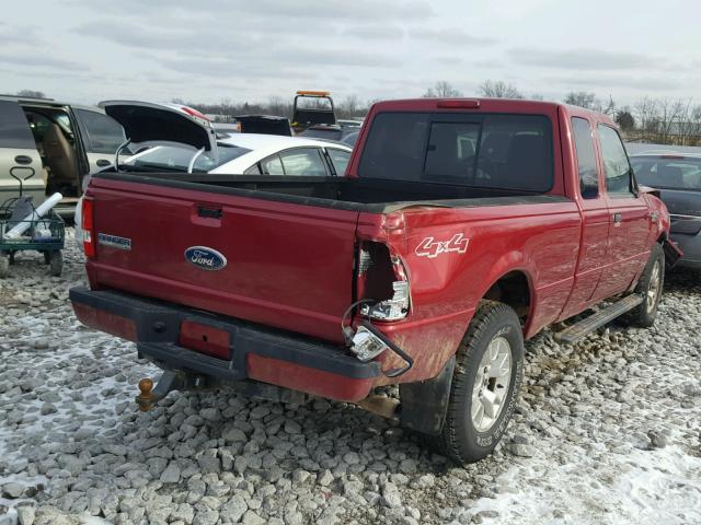 1FTLR4FE1BPA10317 - 2011 FORD RANGER SUP MAROON photo 4